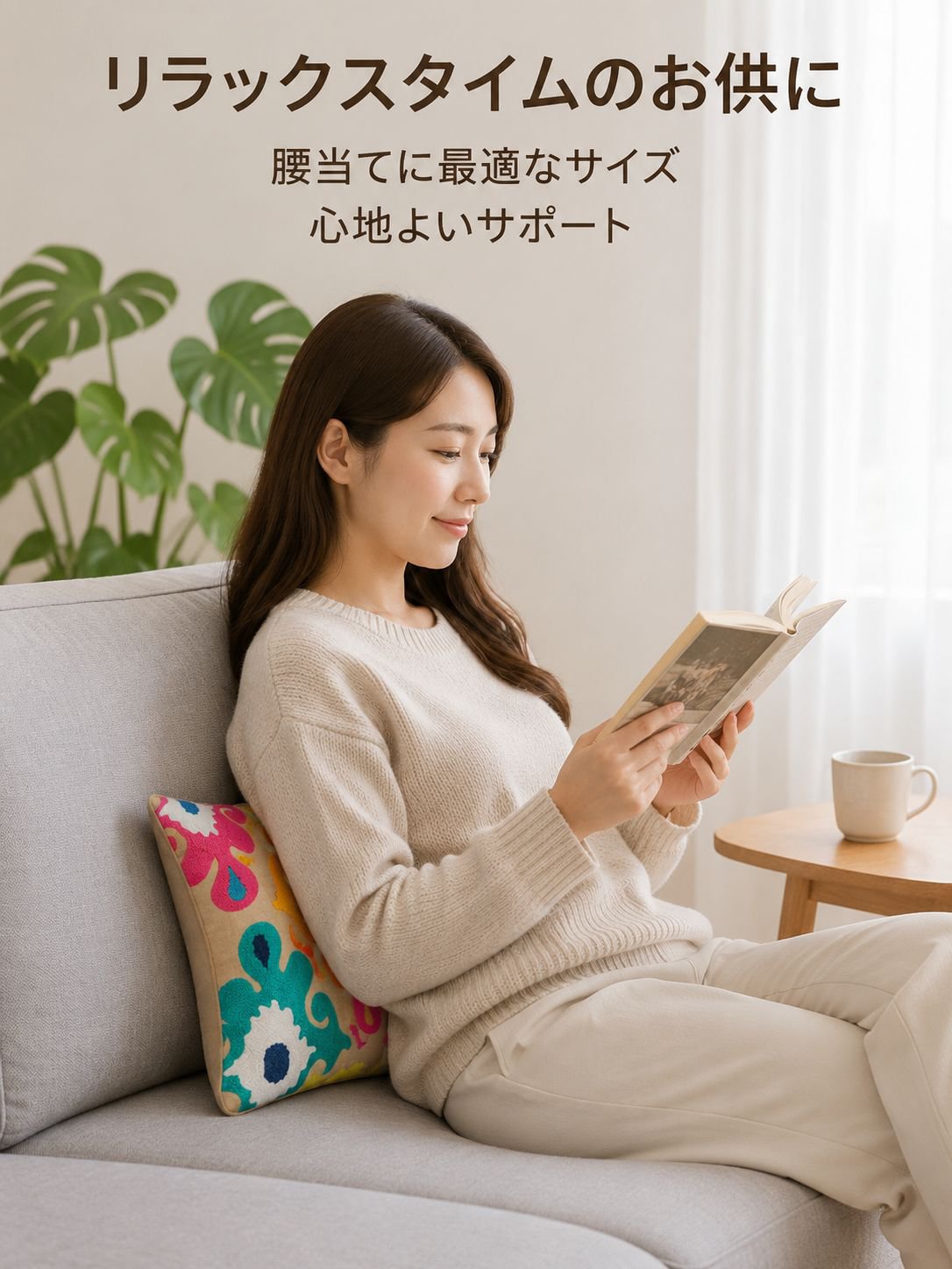 ボヘミアン刺繍入りウエストピローカバー