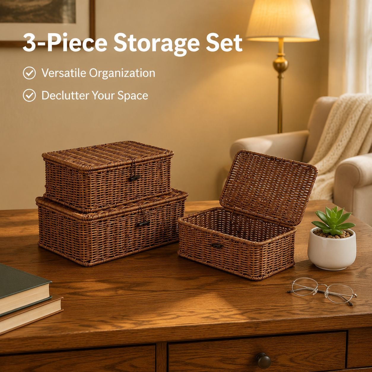 Multi-Purpose Storage Box and Organizer Basket