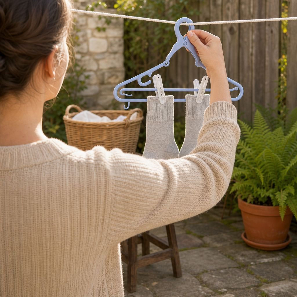 Heavy-duty plastic hanger for wind resistance
