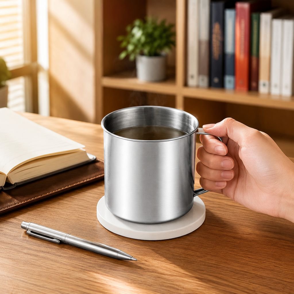 heat-resistant tea cup with ergonomic handle