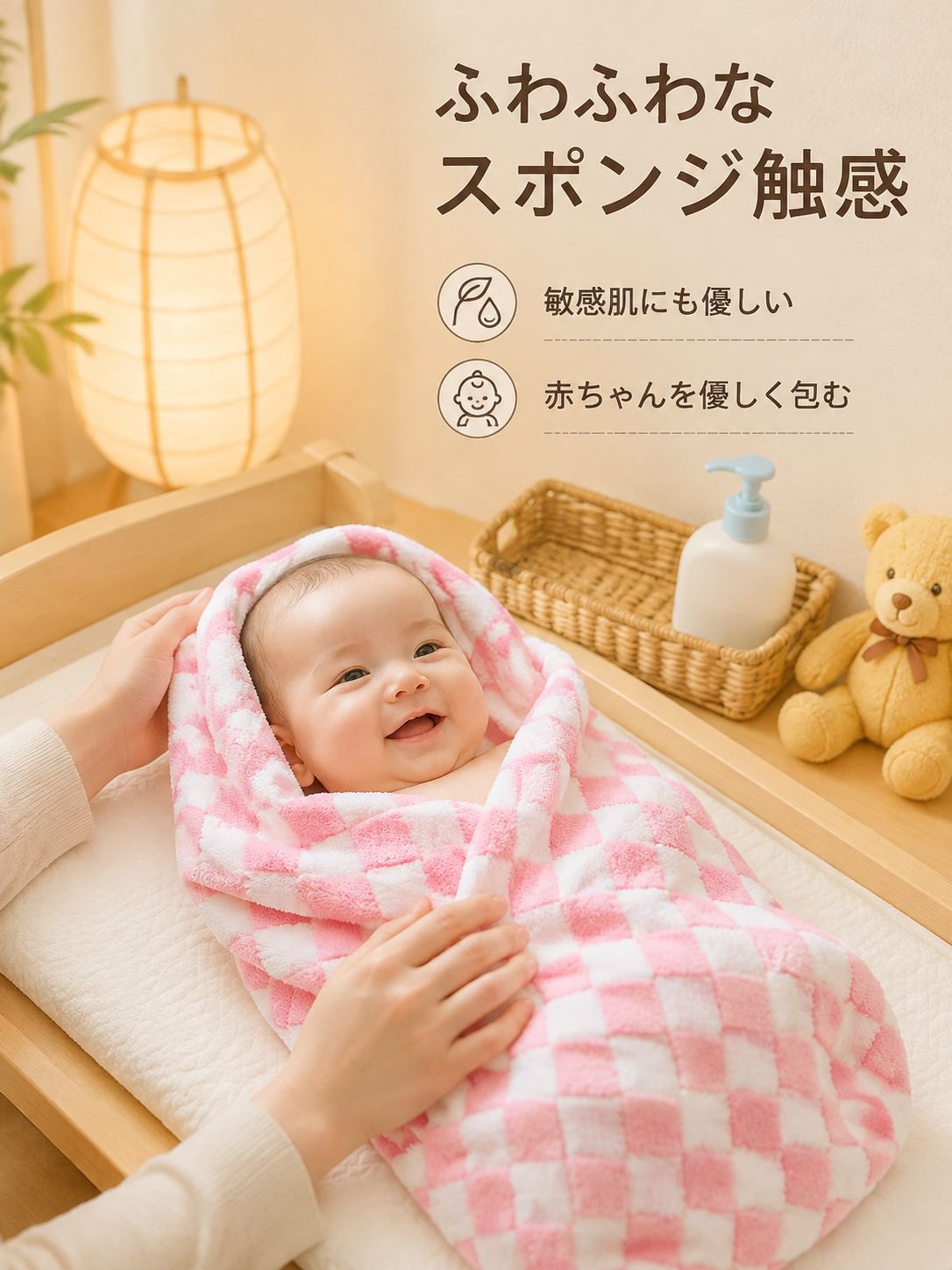 厚手で吸水性に優れたタオル