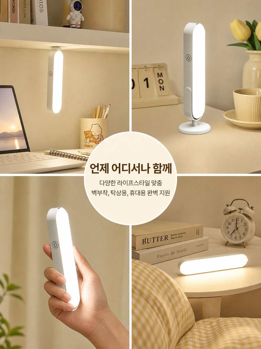 모던한 디자인의 자석 부착 LED 스탠드