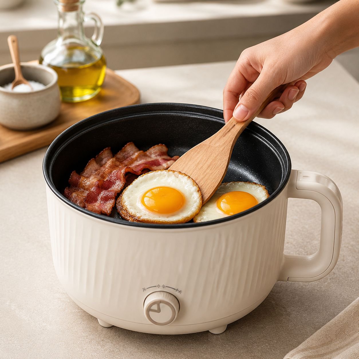 Student dormitory small stainless steel nonstick electric hot pot