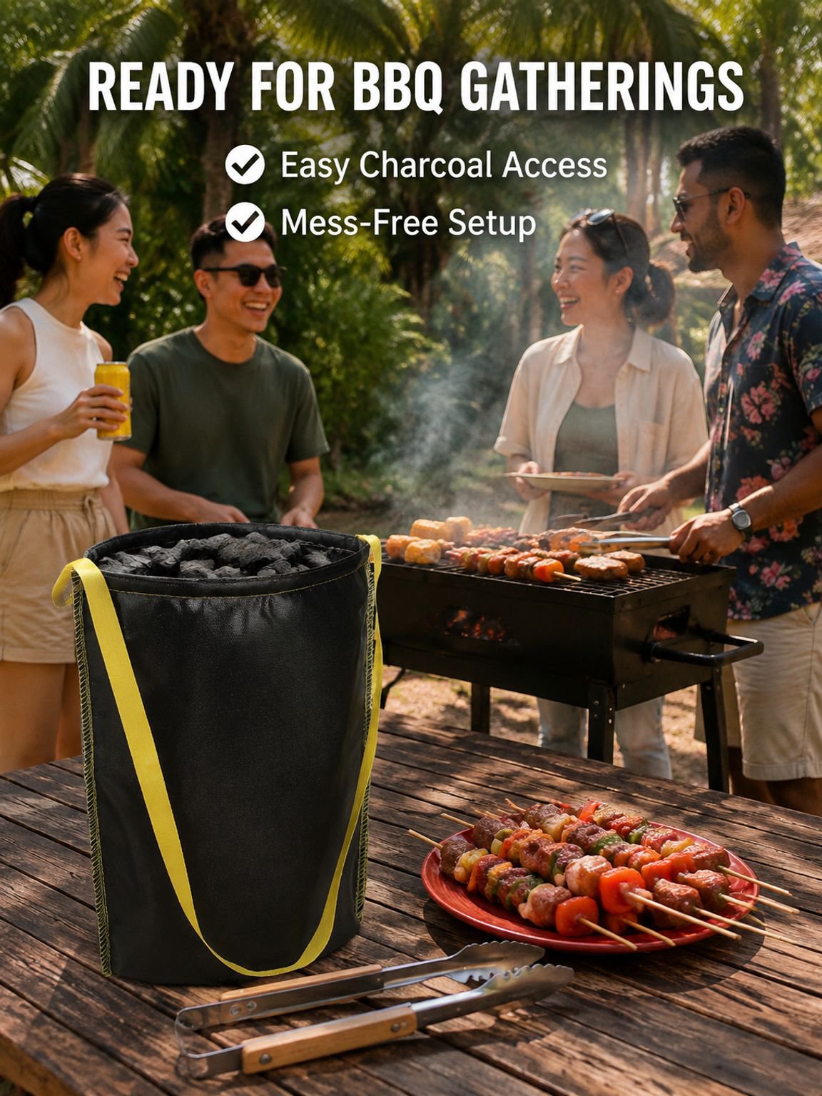Fireproof Camping Charcoal Portable Bag