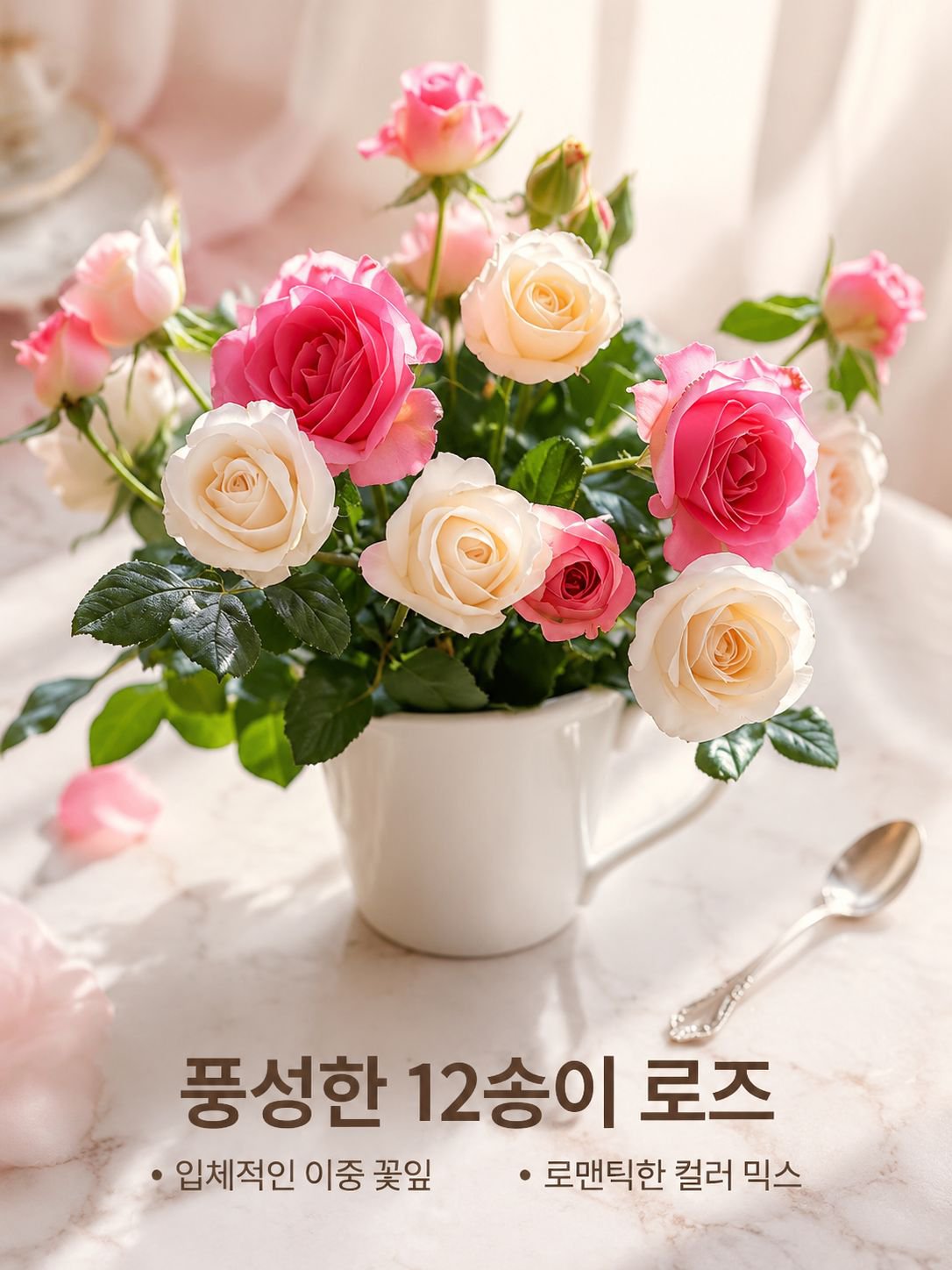 이중 꽃잎 장미