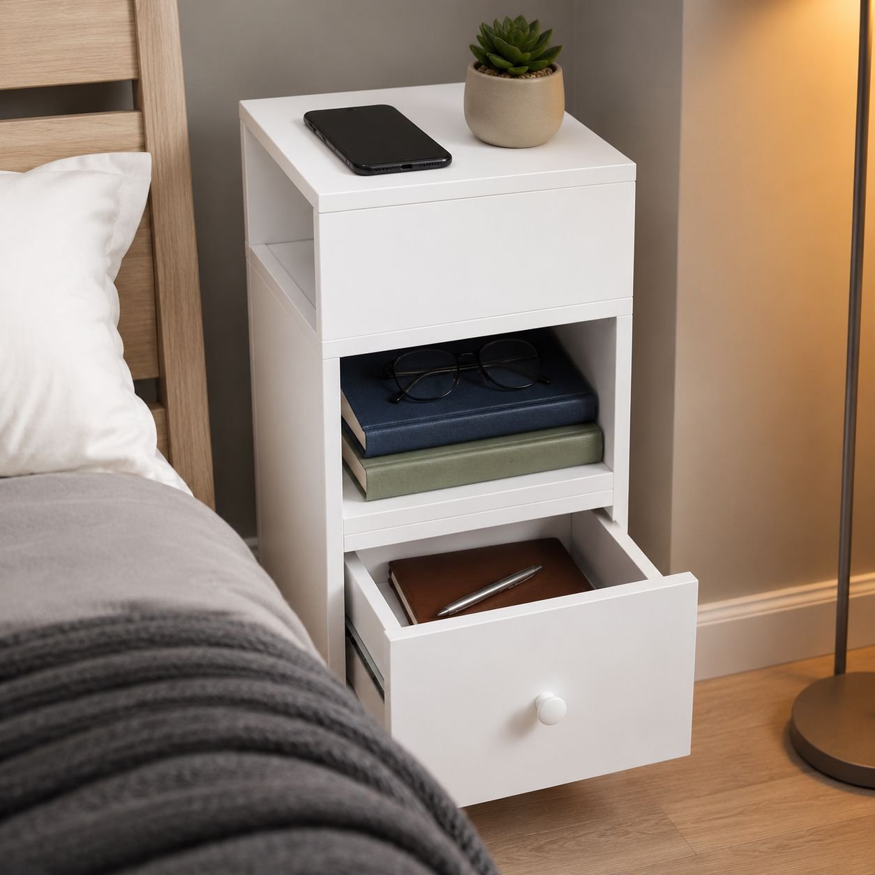 Home Simple Bedside Storage Cabinet Bedroom Drawer Unit