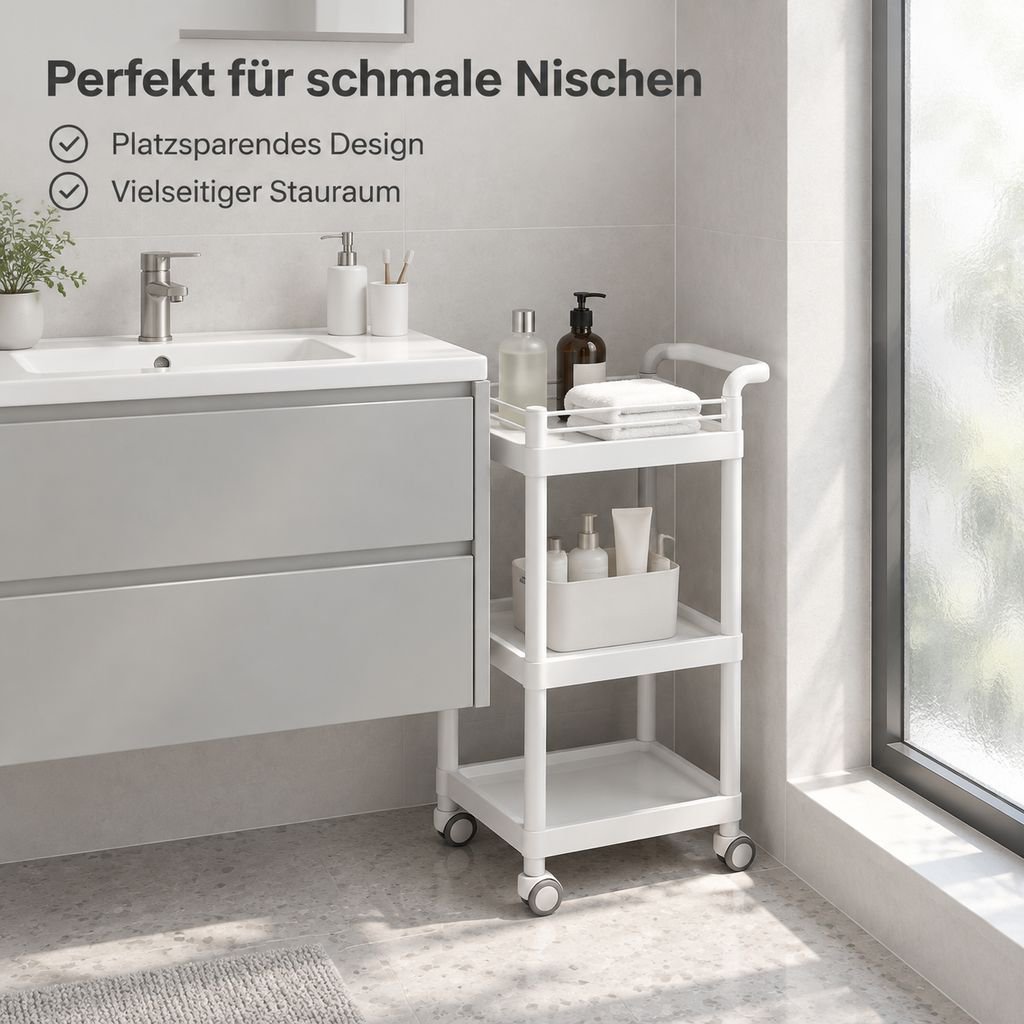 Kosmetikwagen Rollwagen Servierwagen Rollregal Beistellwagen Gerätewagen mit Rollen