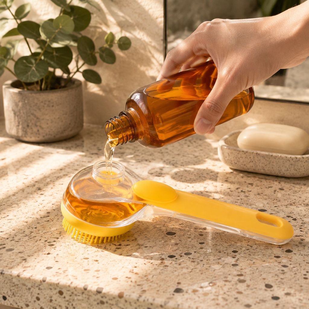 Gentle massage and cleaning brush for cats and dogs