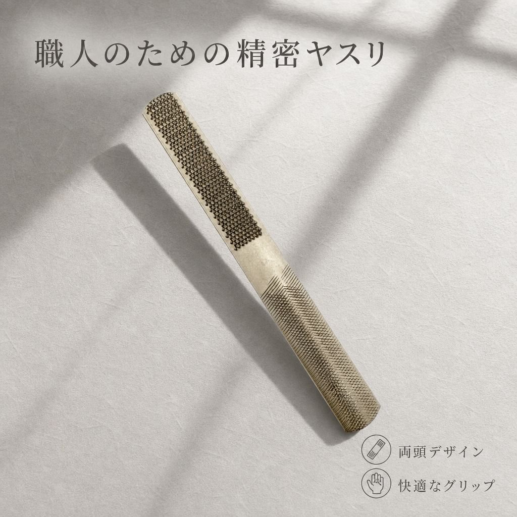木工彫刻用ワックスコードヤスリ 四面彫刻ヤスリ