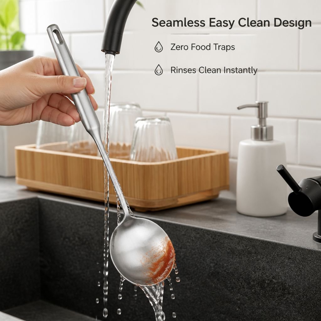 Heavy-Duty Stainless Steel Spatula for Home Kitchens