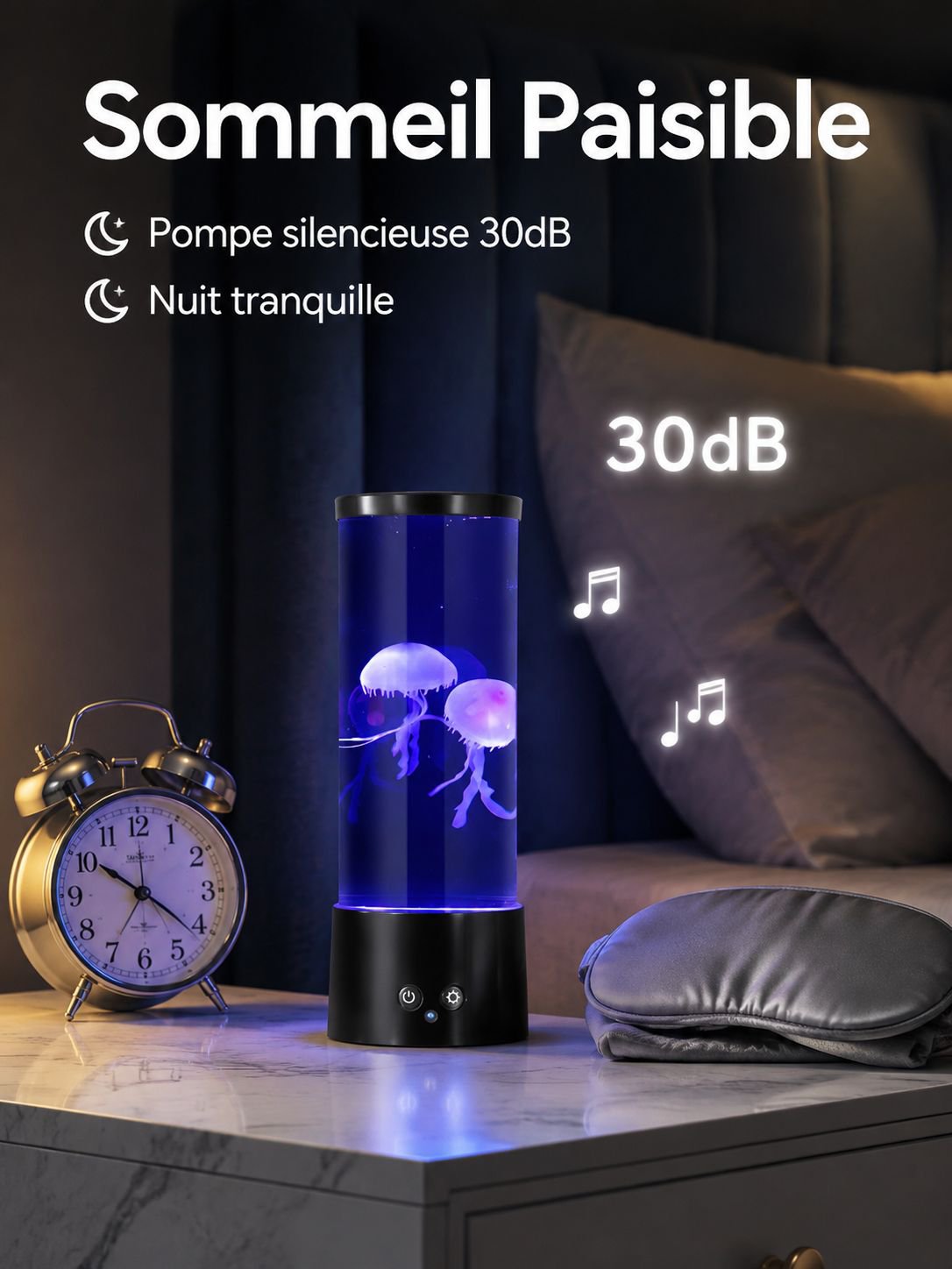Lampe LED en forme de poisson bulle JMY, veilleuse USB haute luminosité, décoration créative pour ch