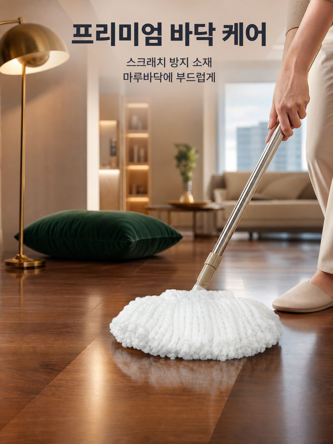 가정용 회전 물걸레 청소기 세트 손쉬운 청소 필수품