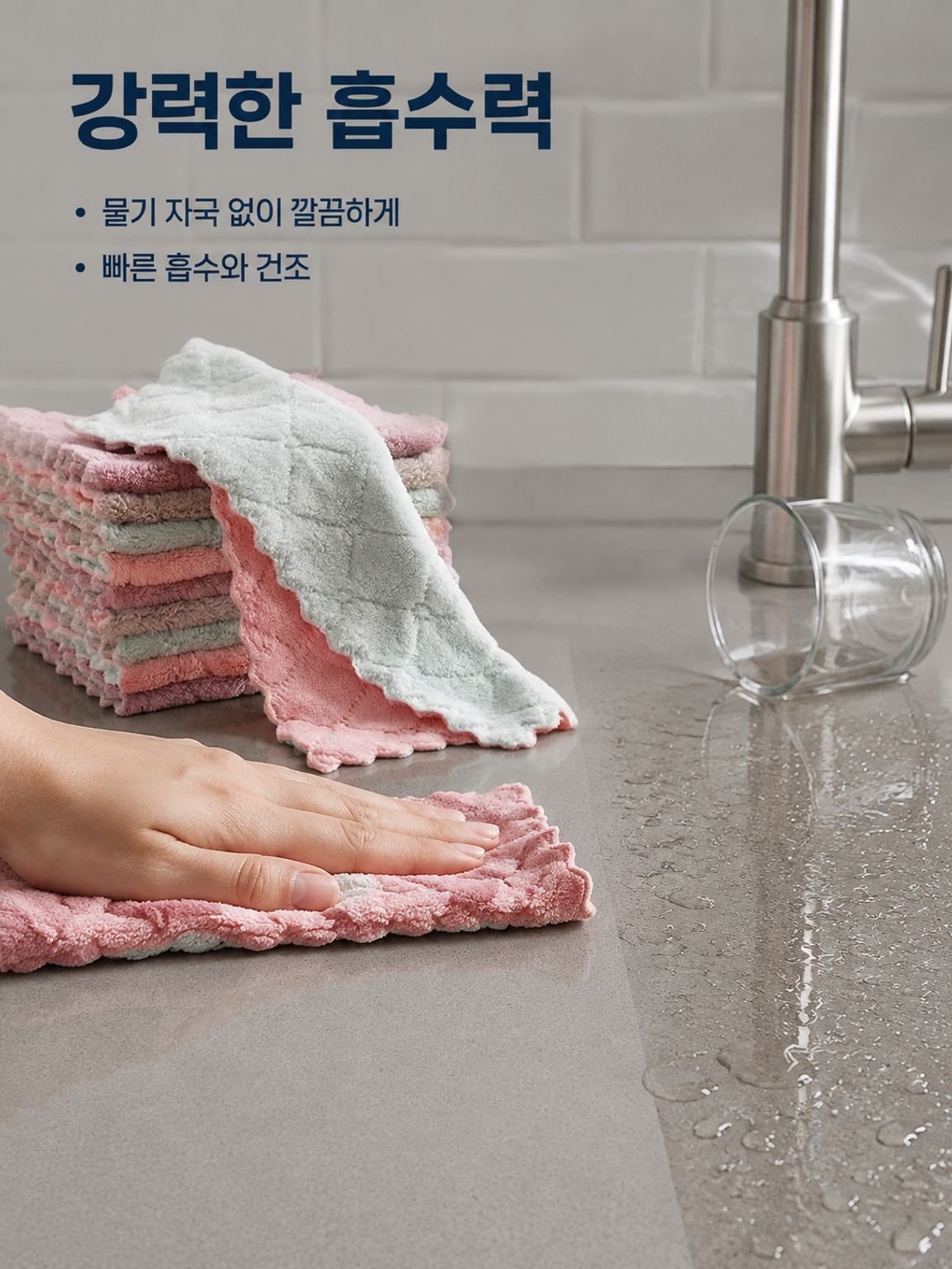 코랄 극세사 청소 타월