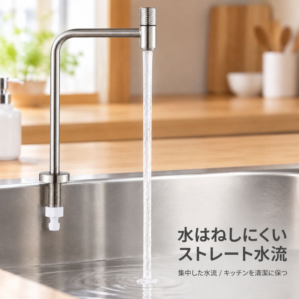 ステンレス製冷水直噴浄水器付き直噴蛇口