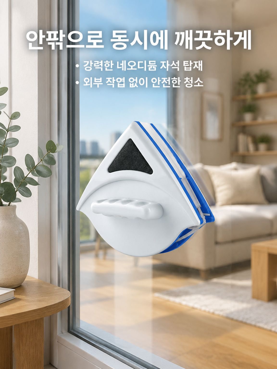 강력한 흡입력 깨끗한 창문닦이