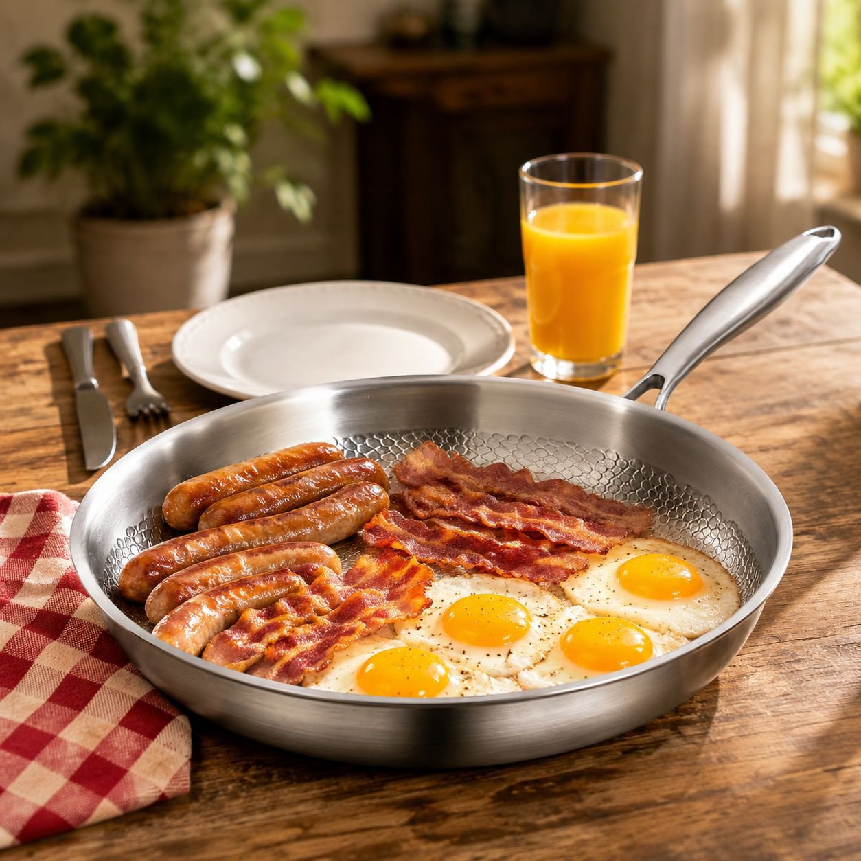 Natural Uncoated Non-Stick Skillet