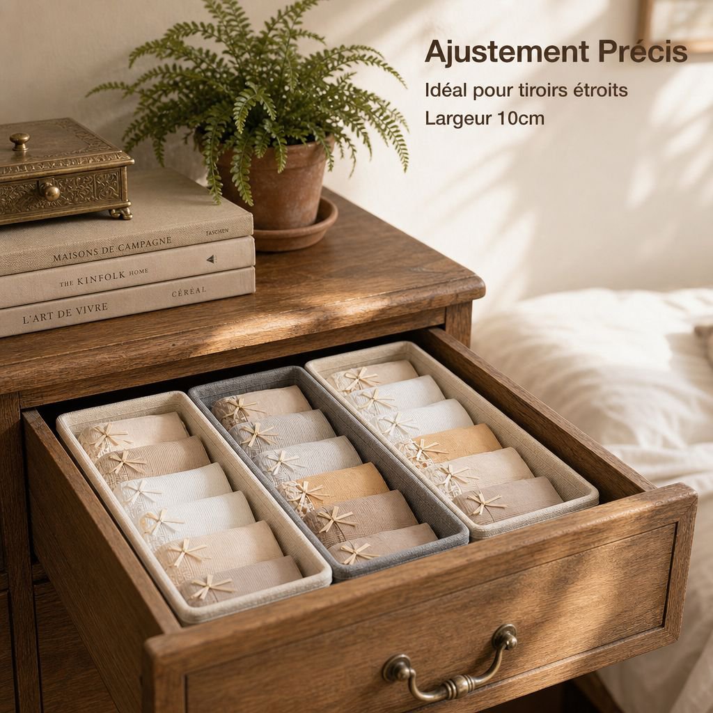 Boîte de rangement compartimentée pour sous-vêtements