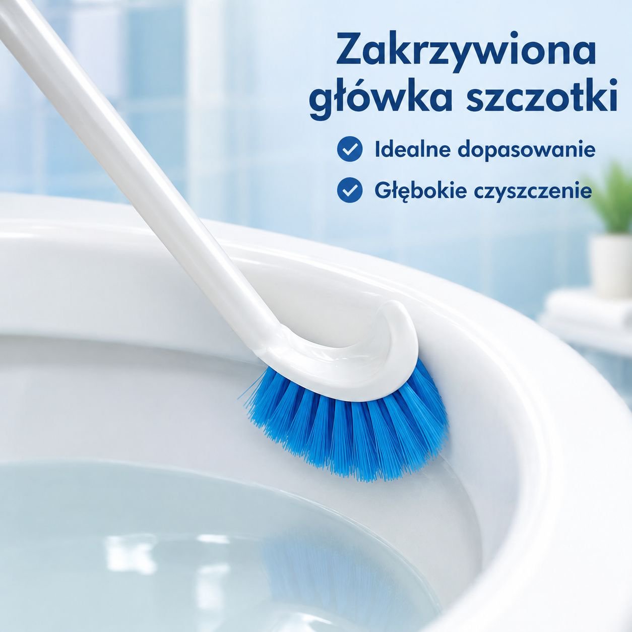 Ścienna szczotka toaletowa z pojemnikiem do gruntownego czyszczenia