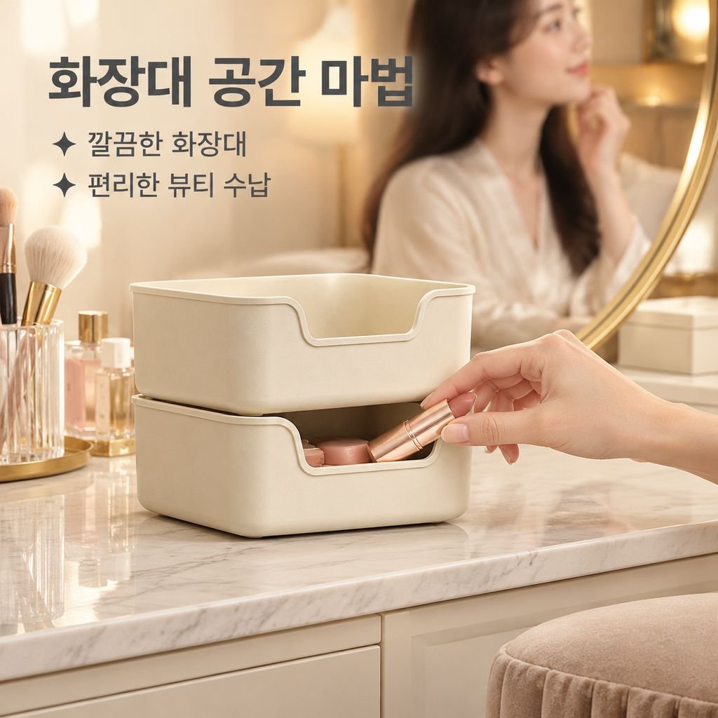 뚜껑이 있는 다용도 데스크탑 정리함 가정용 간식 장난감 화장품 옷 수납함