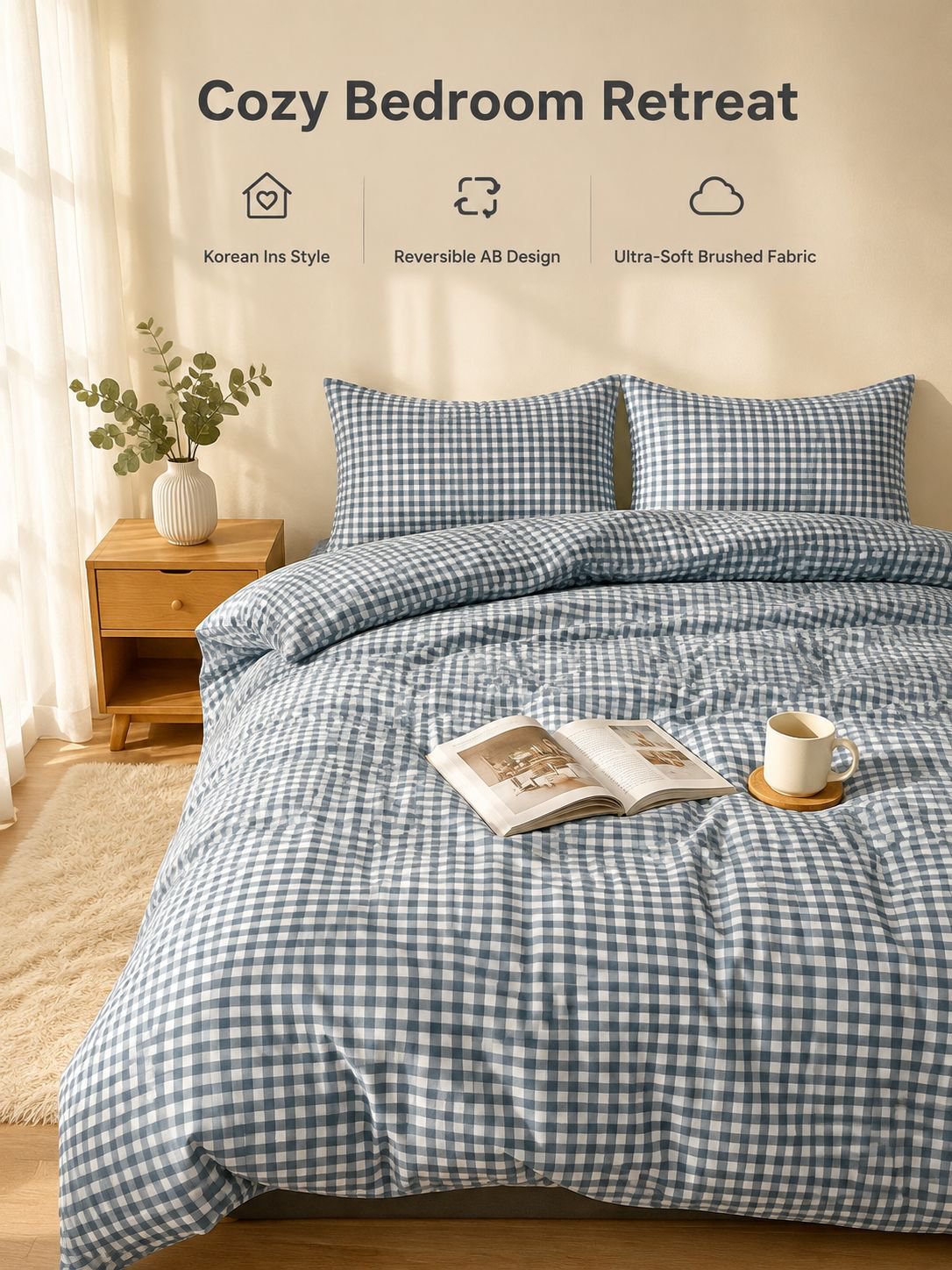 Skin-friendly matte solid color bed sheets and duvet covers