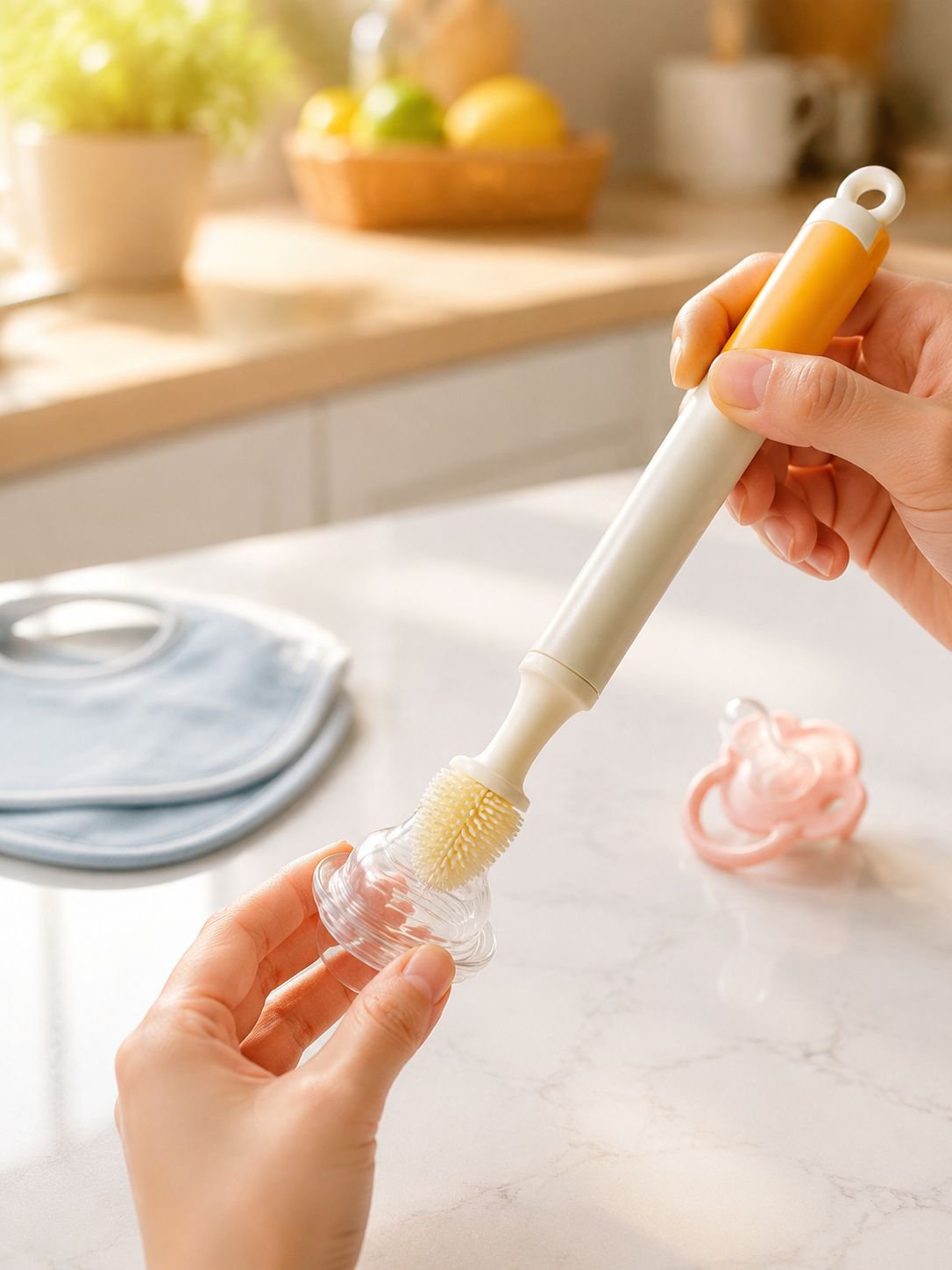 Cepillo para limpiar termos y tazas de manera fácil