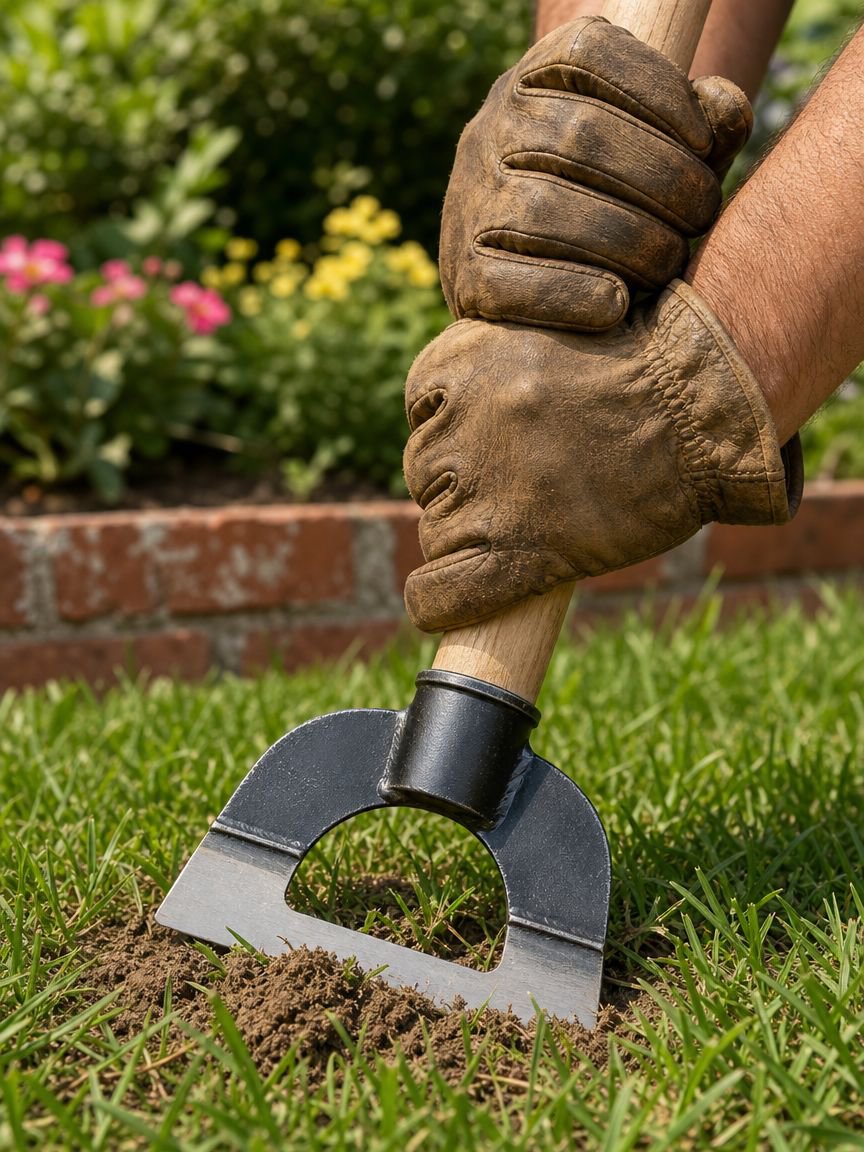 Ergonomische Hacke mit hochwertigem Stiel