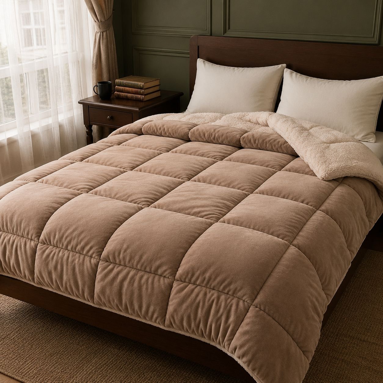 Milk double-sided fleece lamb fleece winter quilt quilt core thick warm spring and autumn quilt