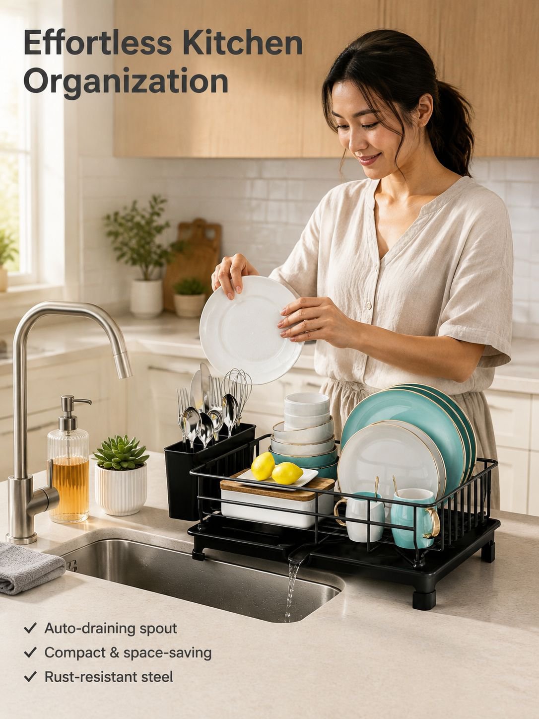 Bowl and Chopsticks Drain Rack