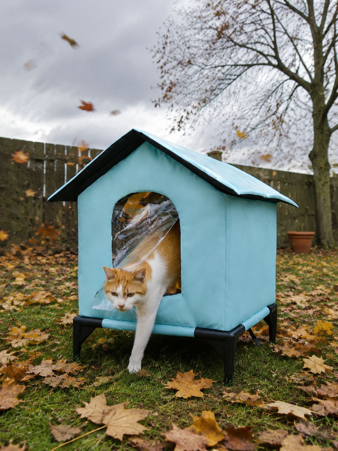 Waterdicht kattenverblijf voor een droge en warme slaapplek