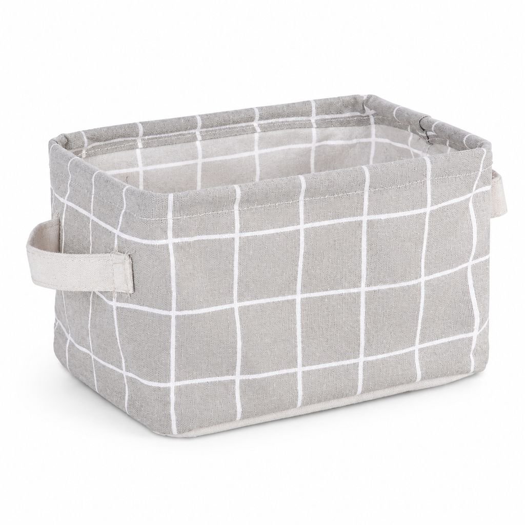 Caja organizadora de escritorio impermeable de algodón y lino