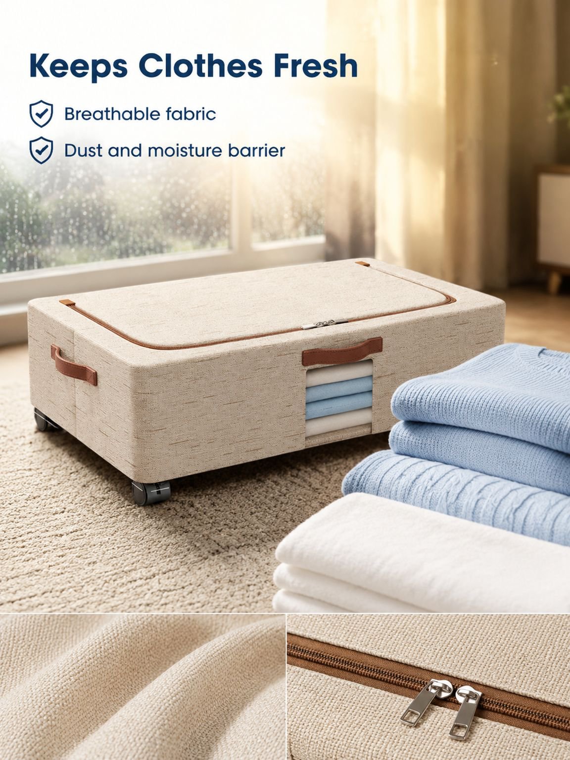 Under-Bed Storage Box with Wheels