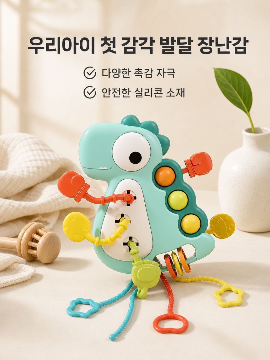 신생아 서랍형 치발기 교육용 장난감
