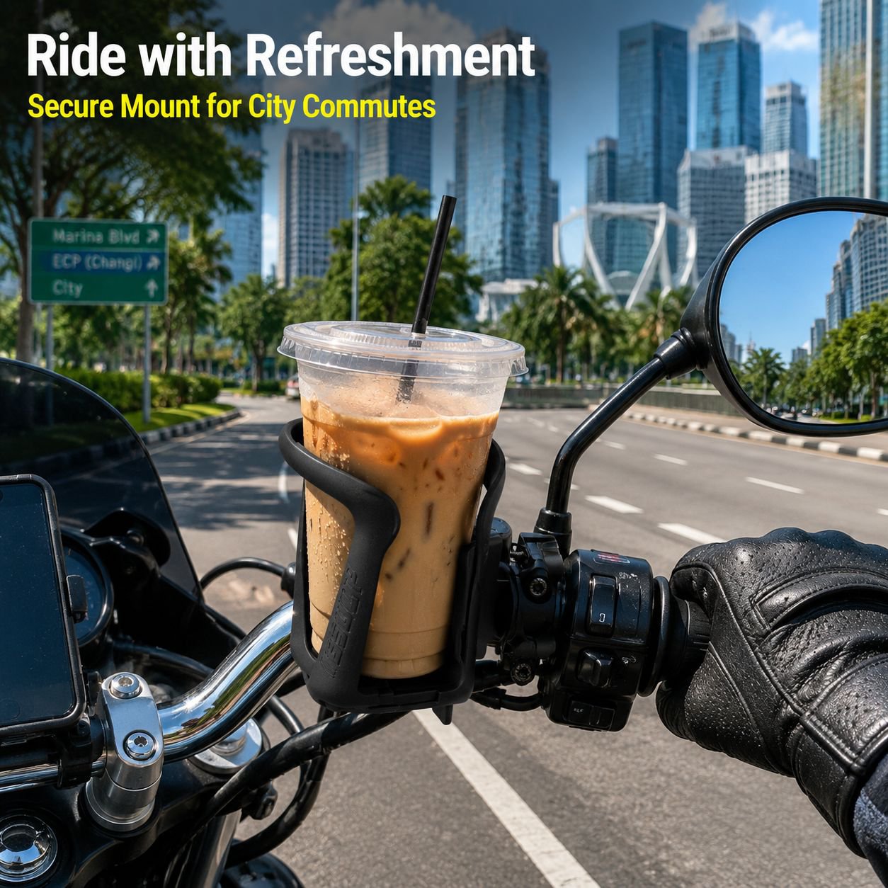Motorcycle Bicycle Water Bottle Holder Drink Cup Mount