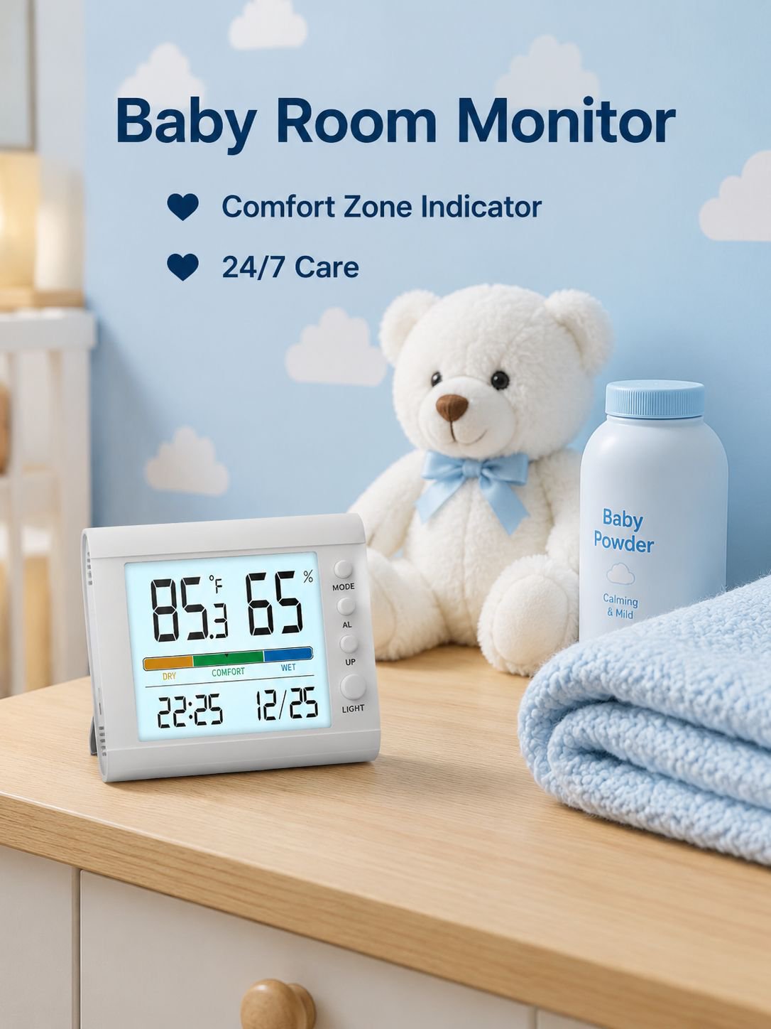 Multifunctional Luminous Digital Temperature and Humidity Meter