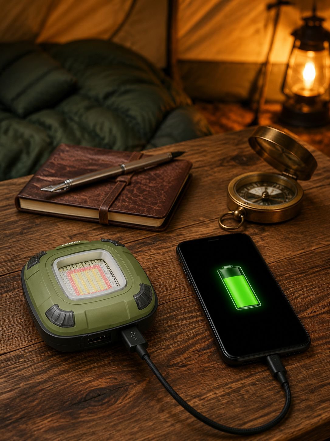 Oplaadbare kampeer- en werklamp