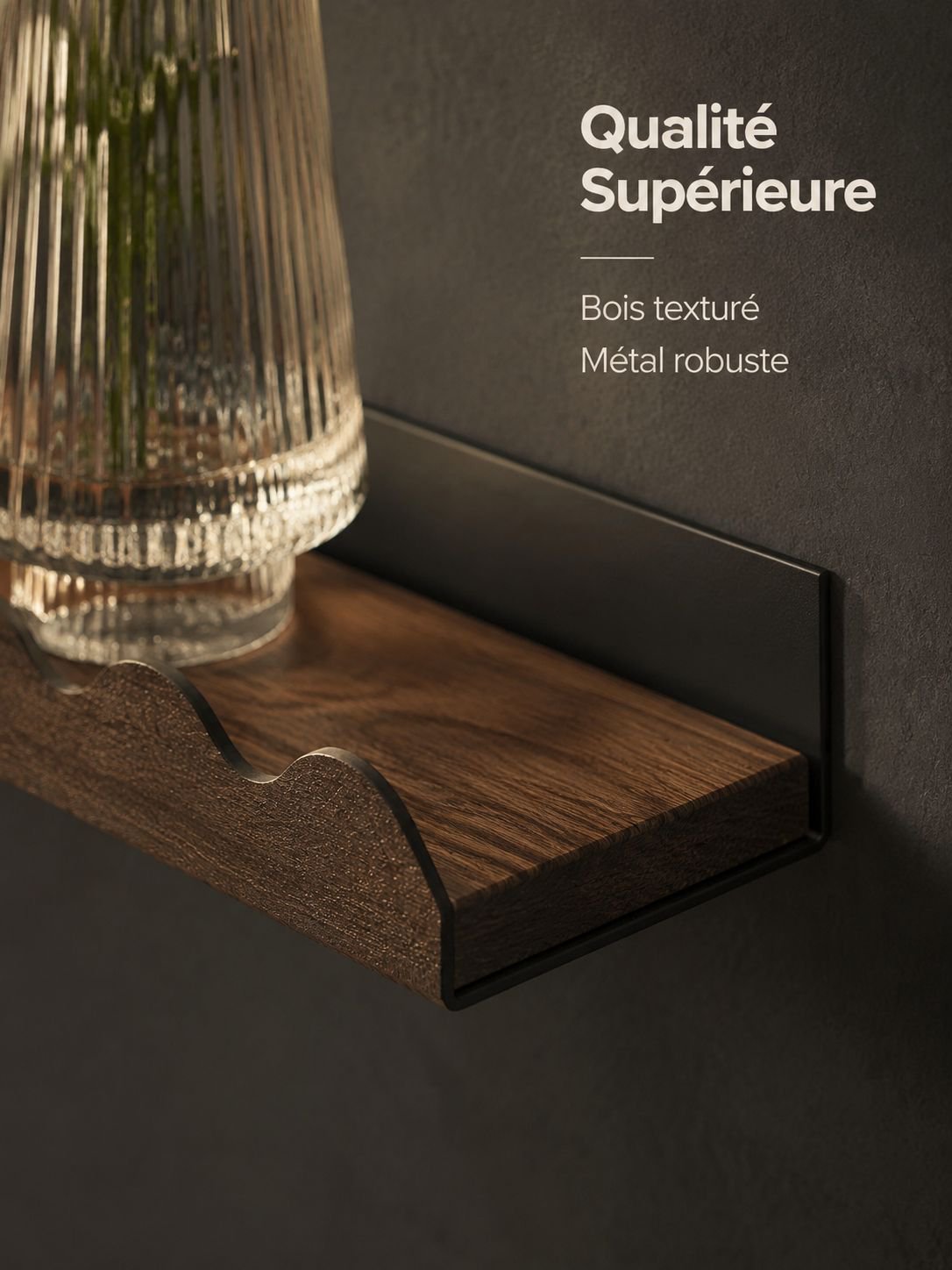 Lot de 4 étagères murales décoratives et de rangement pour salon