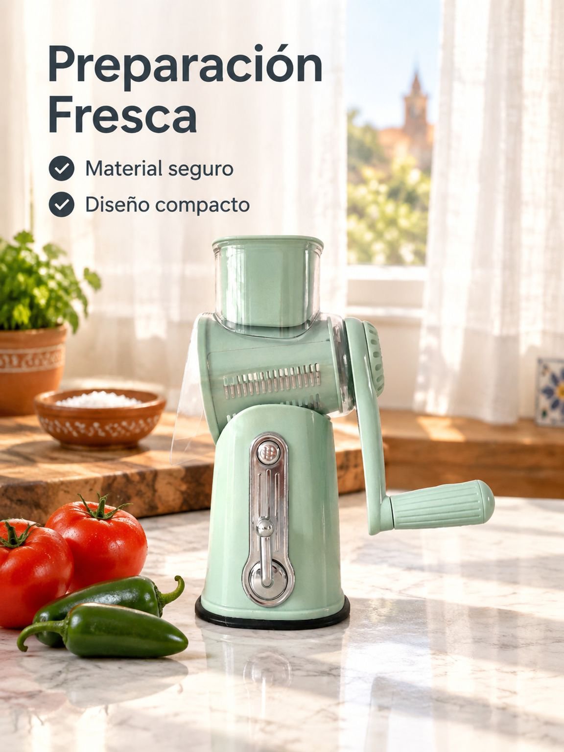 Artefacto multifuncional de corte de verduras y planeador de hielo a mano