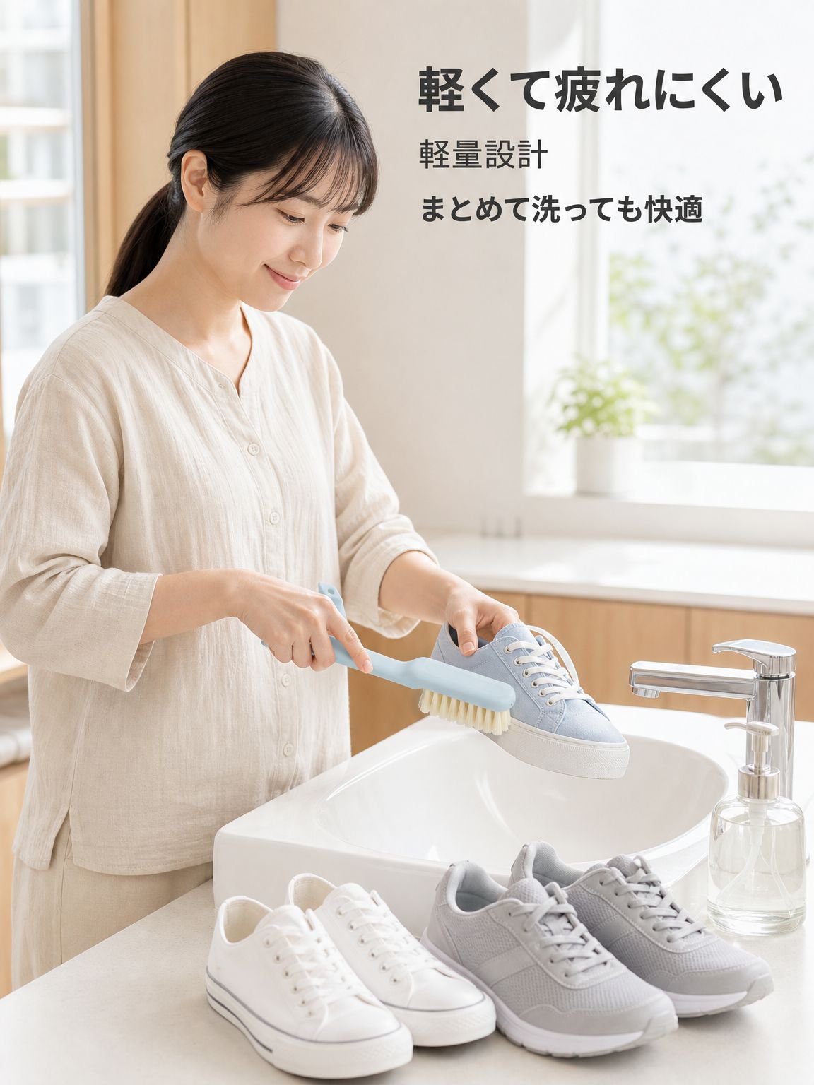 家庭用ソフト毛長柄ブラシ