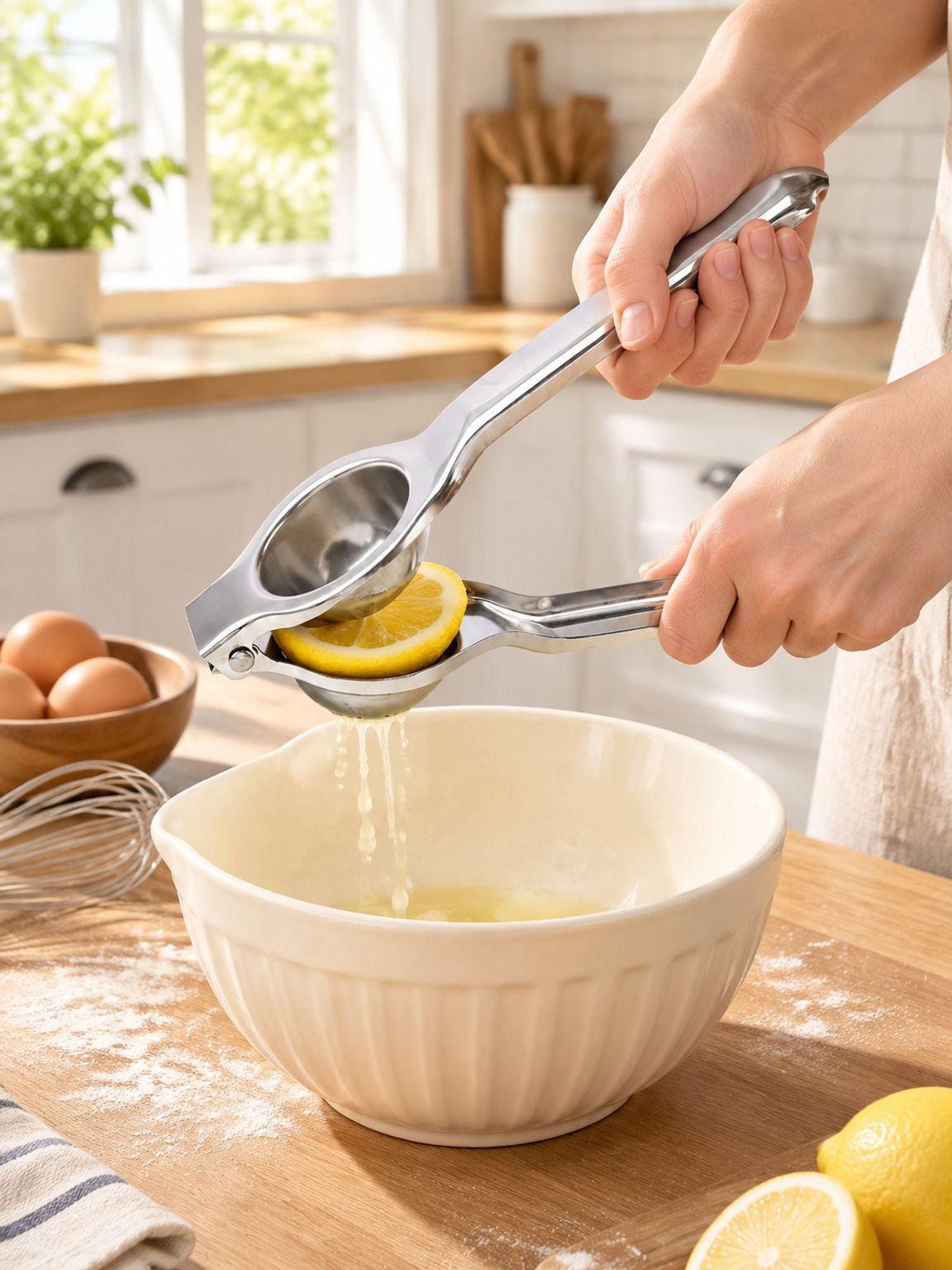 Compact and easy-to-clean fruit juicer for kitchens