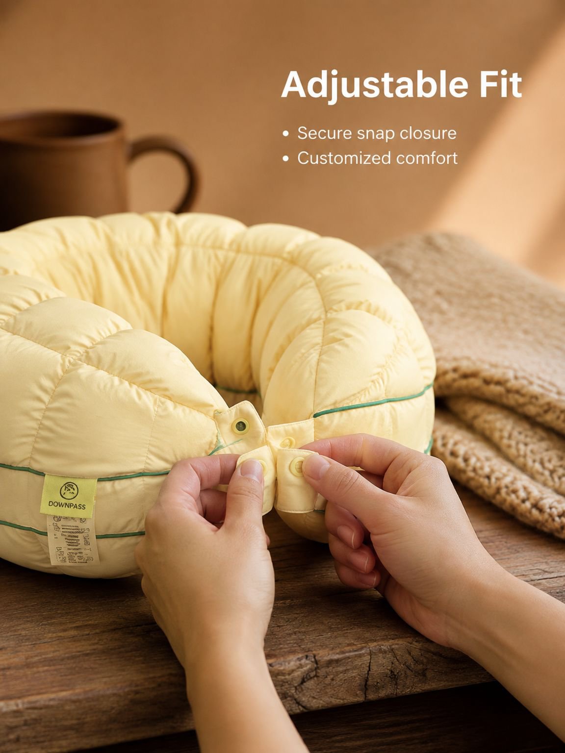Comfortable Cloud Travel Neck Pillow - Pineapple Edition