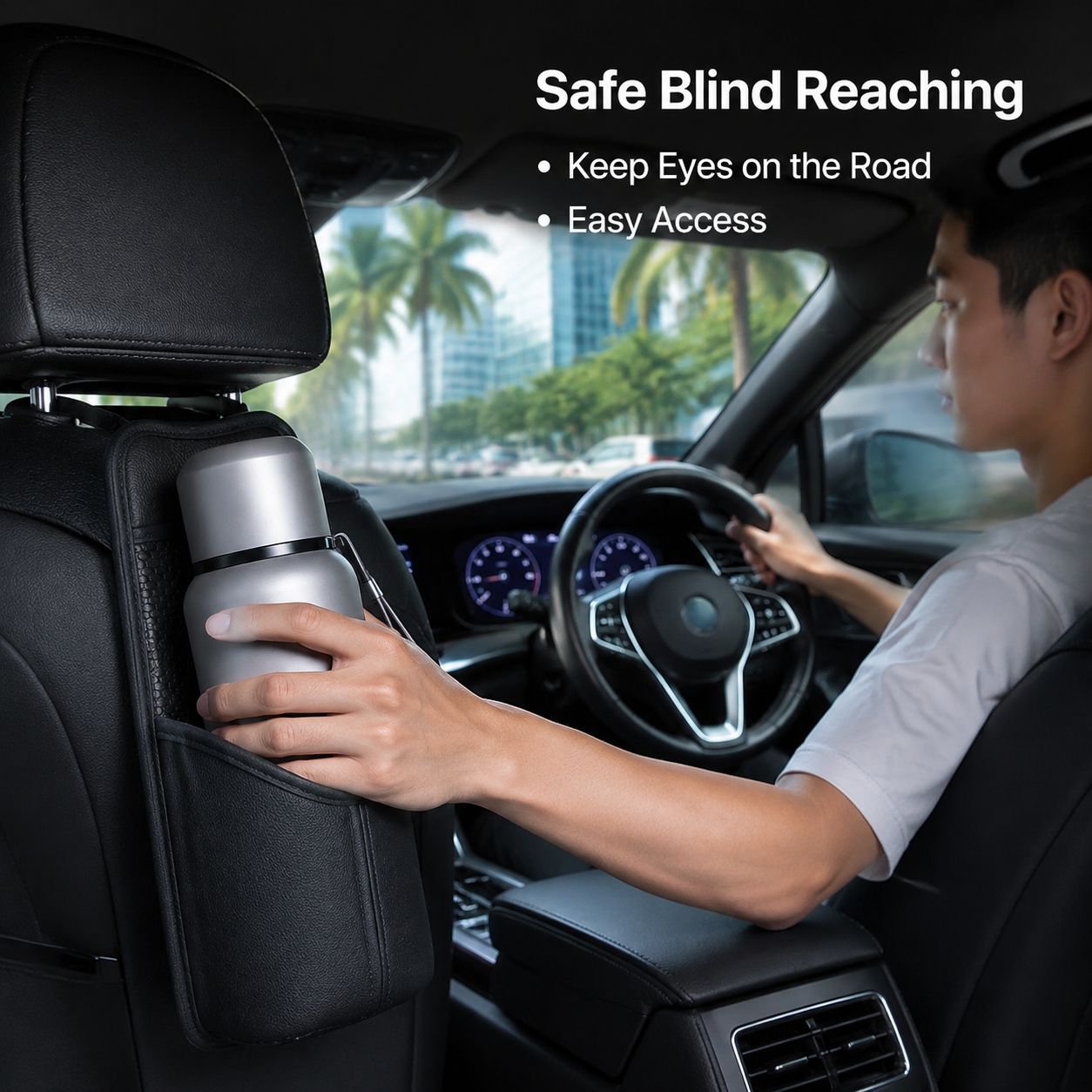 Car Seat Thermos Cup Storage Organizer