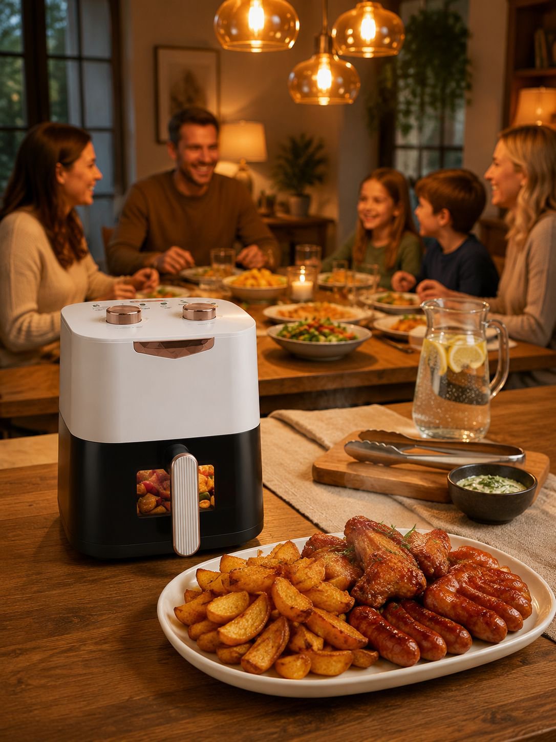 Große elektrische Fritteuse mit Mehrfachfunktion