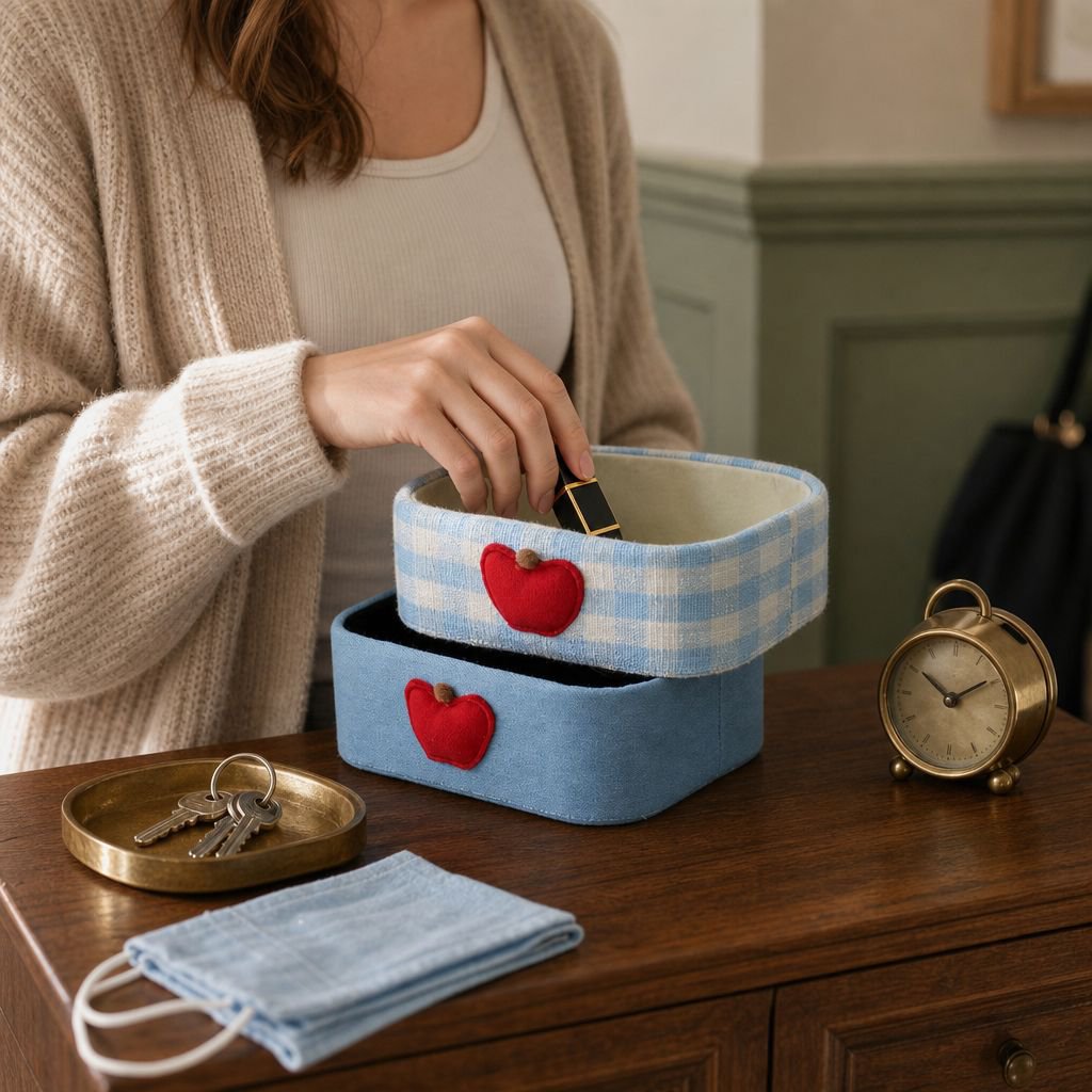 Cute organizer box with removable lid