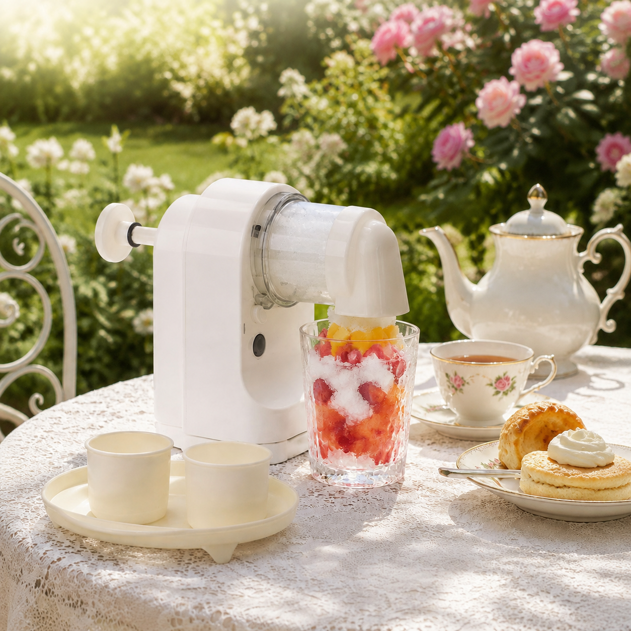 Automatic wireless ice shaver