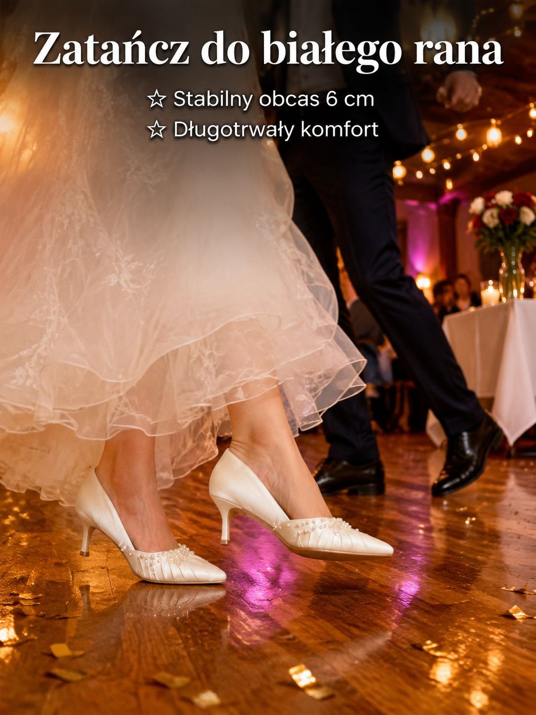 Eleganckie francuskie buty ślubne