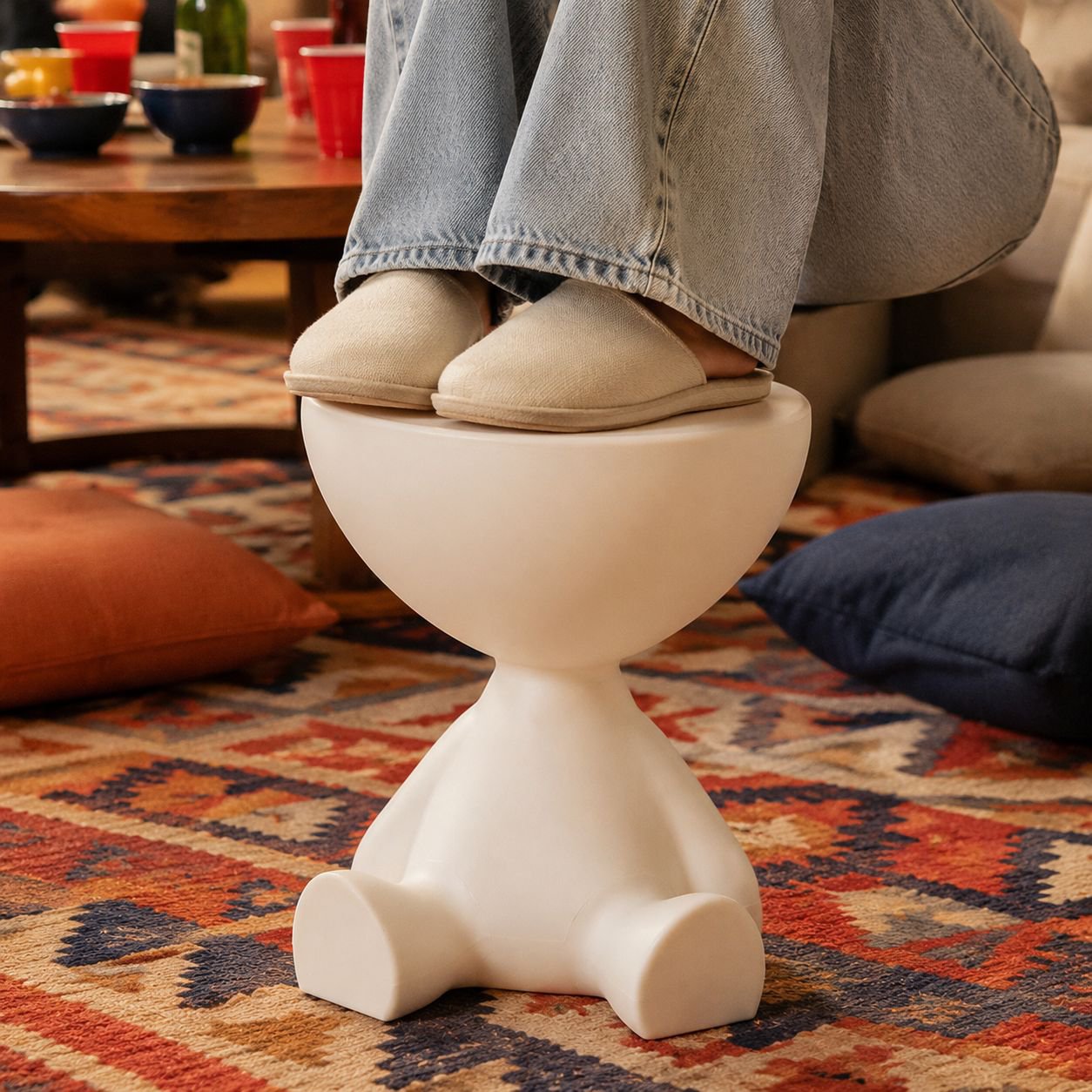 Bedroom Balcony Creative Mini Side Table Movable Bedside Rack for Small Apartments