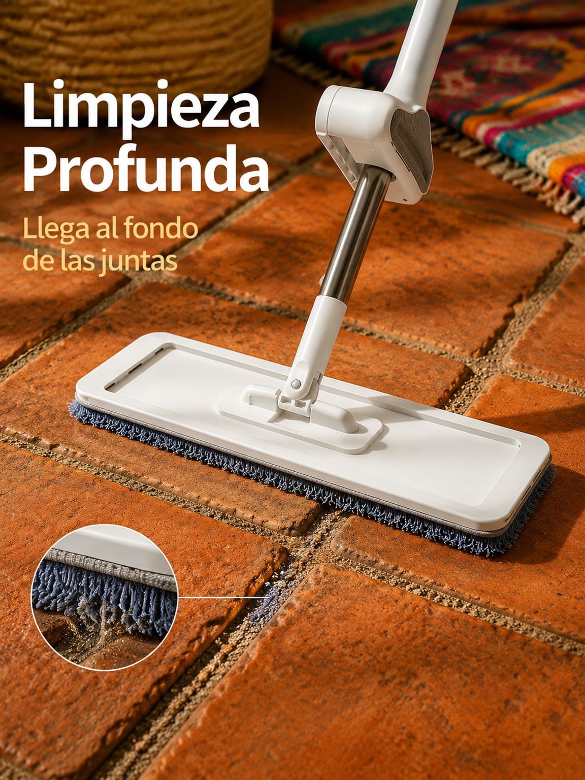 Fregona de estilo libre con cabezal giratorio