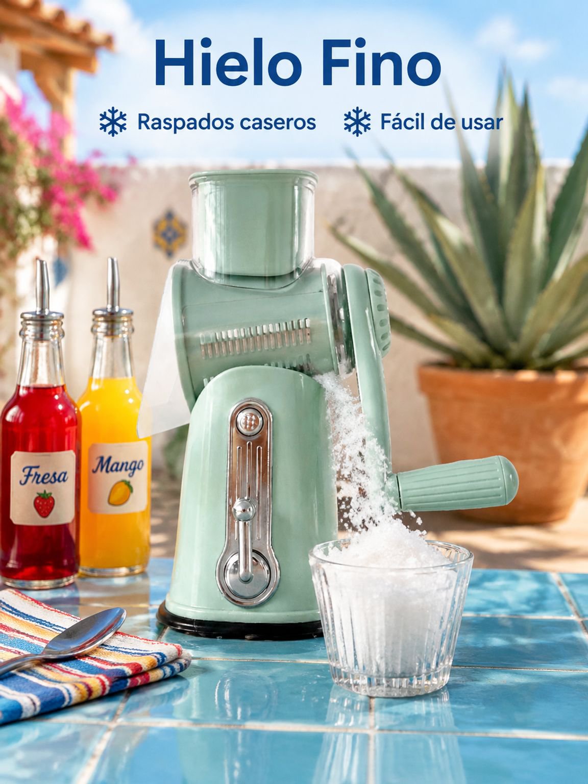 Artefacto multifuncional de corte de verduras y planeador de hielo a mano