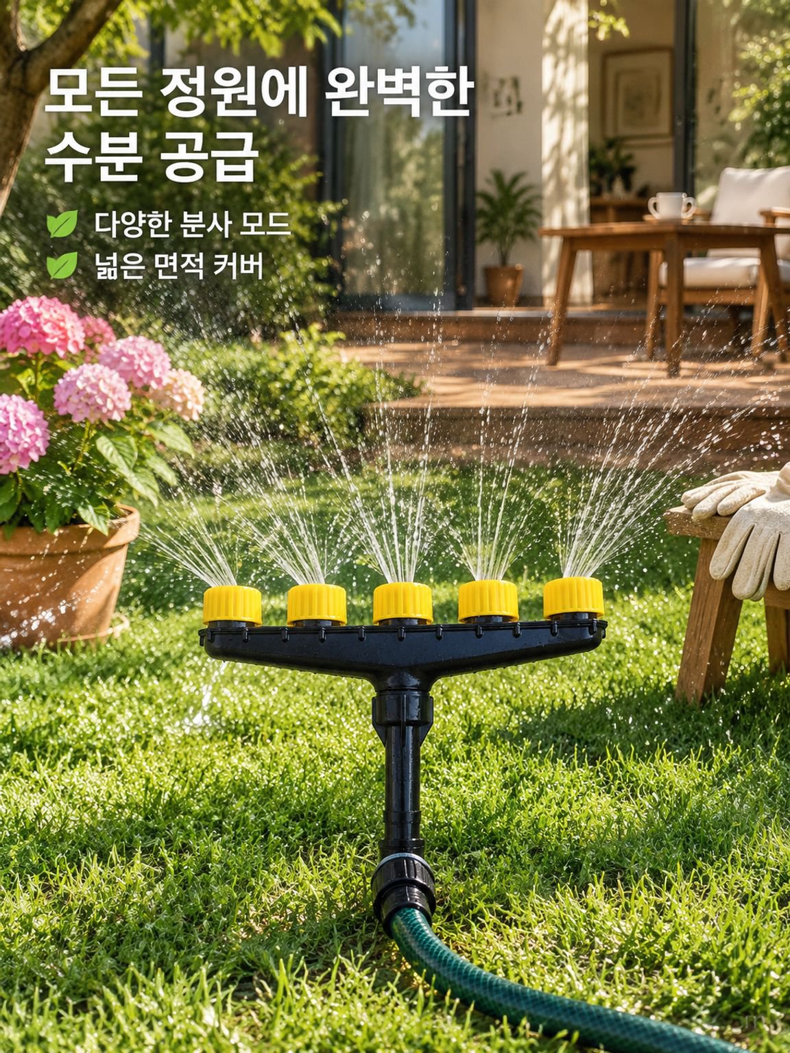 1개로 6개 효과 대용량 관개 스프링클러 물 절약 내구성 분수기