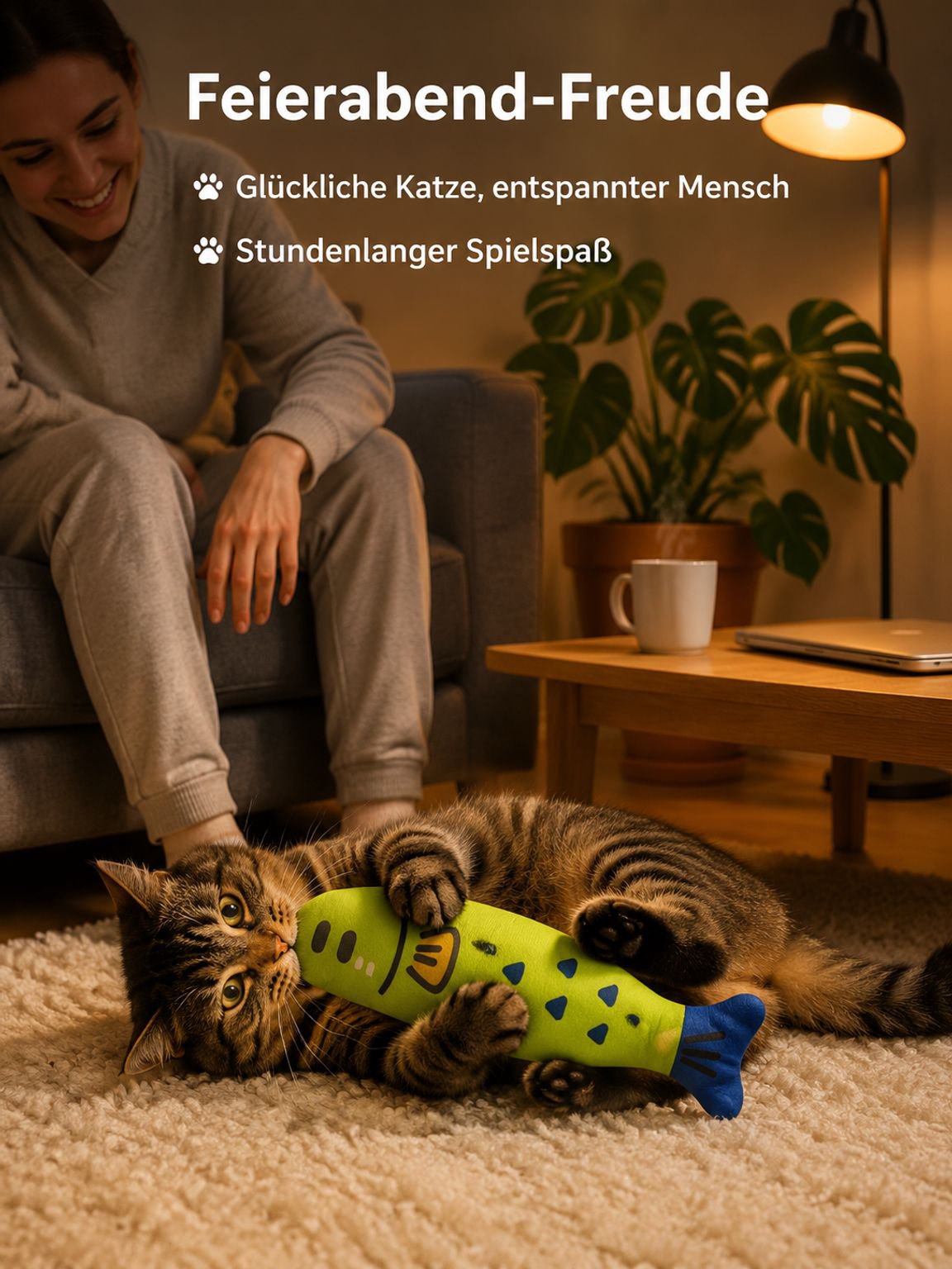 Katzenminze-Fischspielzeug aus Sisal